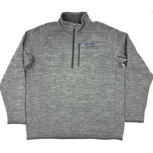 Patagonia Mens Better Sweater 1/4 Zip Pullover Jacket Size 2XL Gray Outdoor